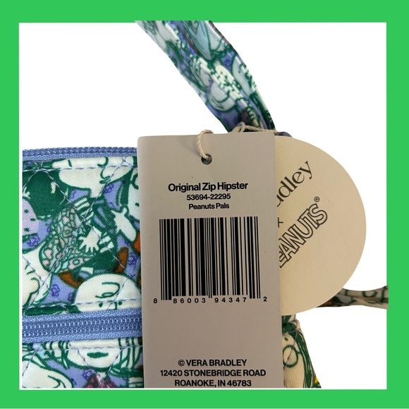 NWT! VERA BRADLEY X PEANUTS CROSSBODY MULTI ZIPPER POCKETS BAG W ADJ. STRAP. NEW - Picture 4 of 16